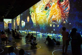 創(chuàng)意展廳，梵高畫(huà)展，梵高展臺(tái)